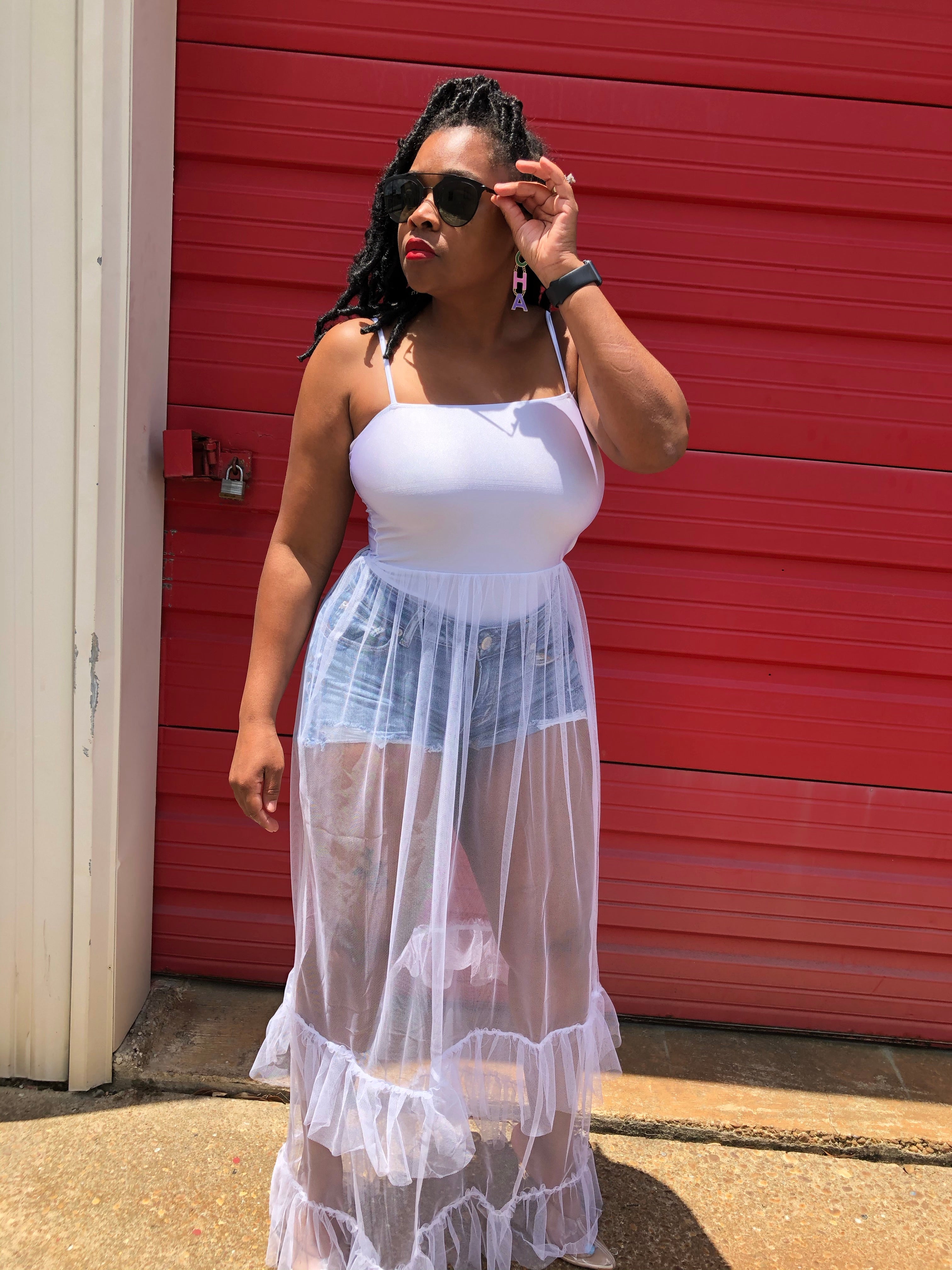 Mesh Maxi Envy Dress